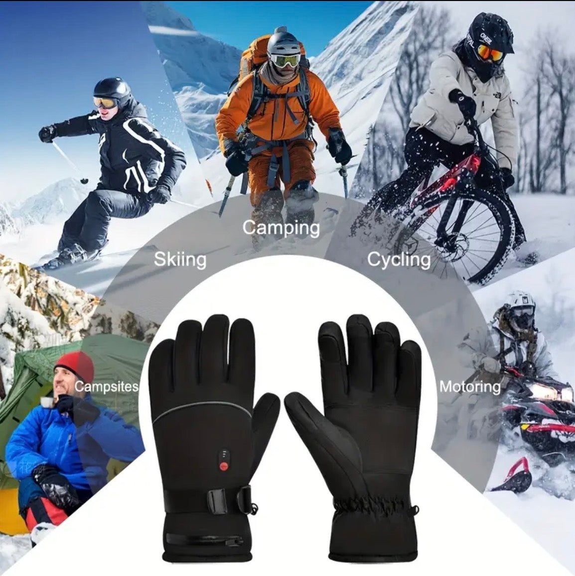 Heated Winter Gloves | USB Rechargeable 5000mAh | Touchscreen & Waterproof