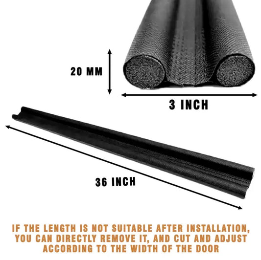 Double-Sided Door Draught Excluder – Under Door Draft Stopper, Fits Any Door, Cut-to-Size.
