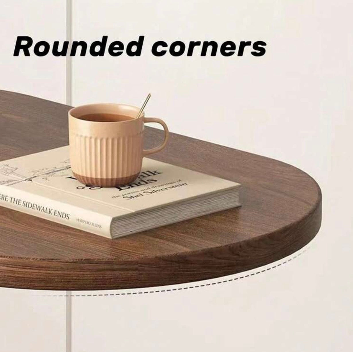 Sour Lemon Minimalist Side Table For Bedroom, Mobile Coffee Table For Living Room, C-Shaped Compact Sofa Side End Table Coffee Laptop Table Living Room Bedroom, Storage Nightstand For Small Spaces