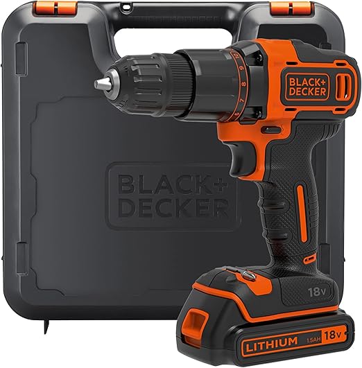 BLACK+DECKER 18V Hammer Drill Kit Battery Charger Case BCD700S1K