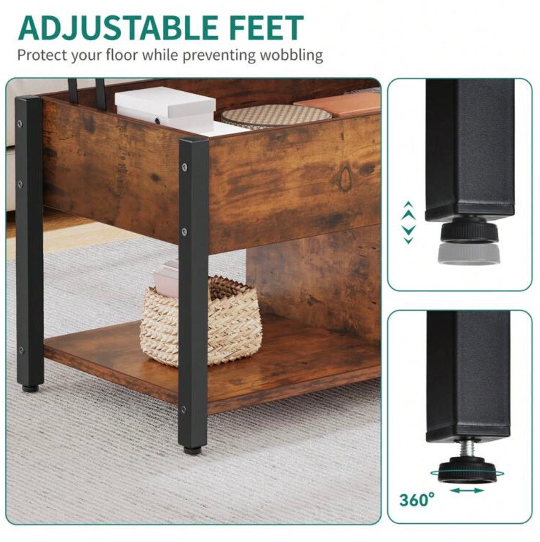 Sour Lemon Minimalist C-Shaped Side Table – Mobile Sofa & Bedside Coffee Table