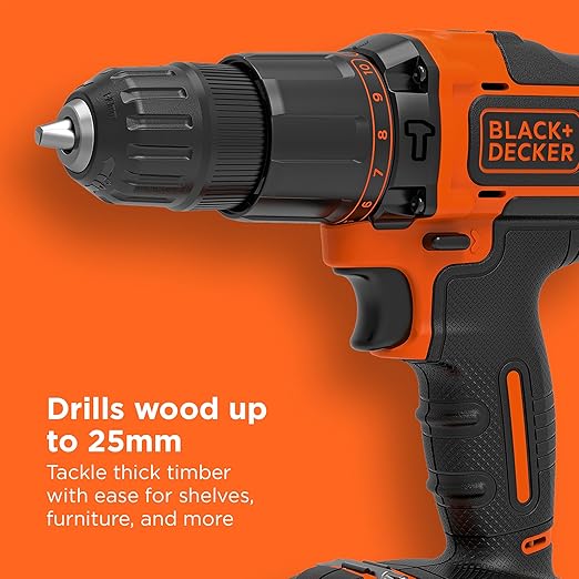 BLACK+DECKER 18V Hammer Drill Kit Battery Charger Case BCD700S1K