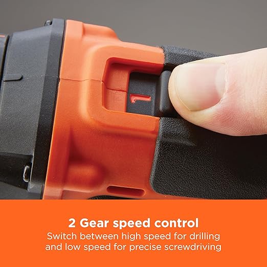 BLACK+DECKER 18V Hammer Drill Kit Battery Charger Case BCD700S1K