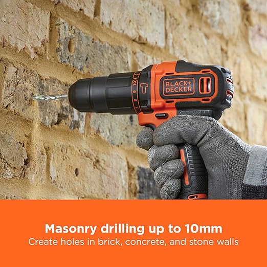 BLACK+DECKER 18V Hammer Drill Kit Battery Charger Case BCD700S1K