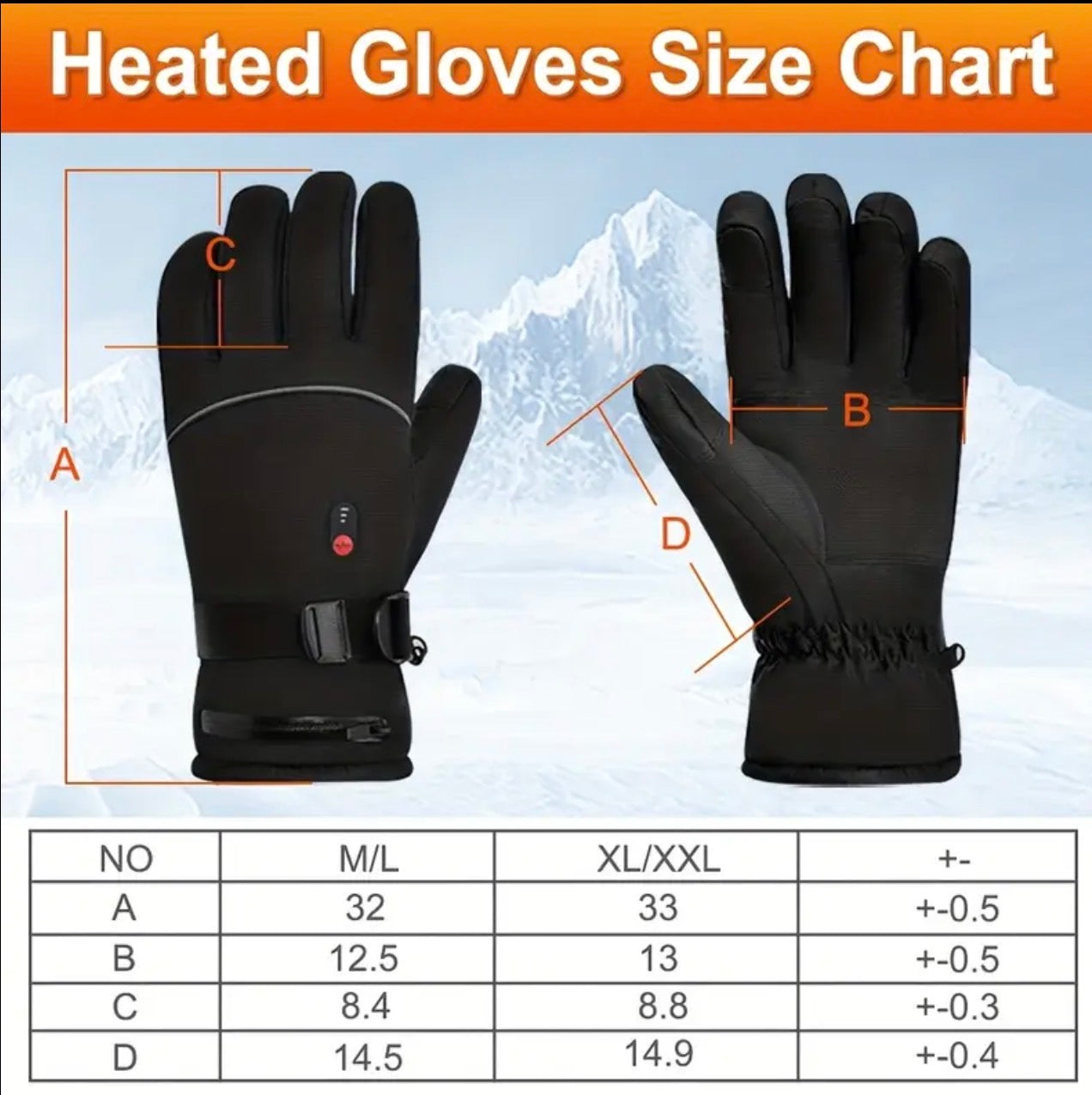 Heated Winter Gloves | USB Rechargeable 5000mAh | Touchscreen & Waterproof