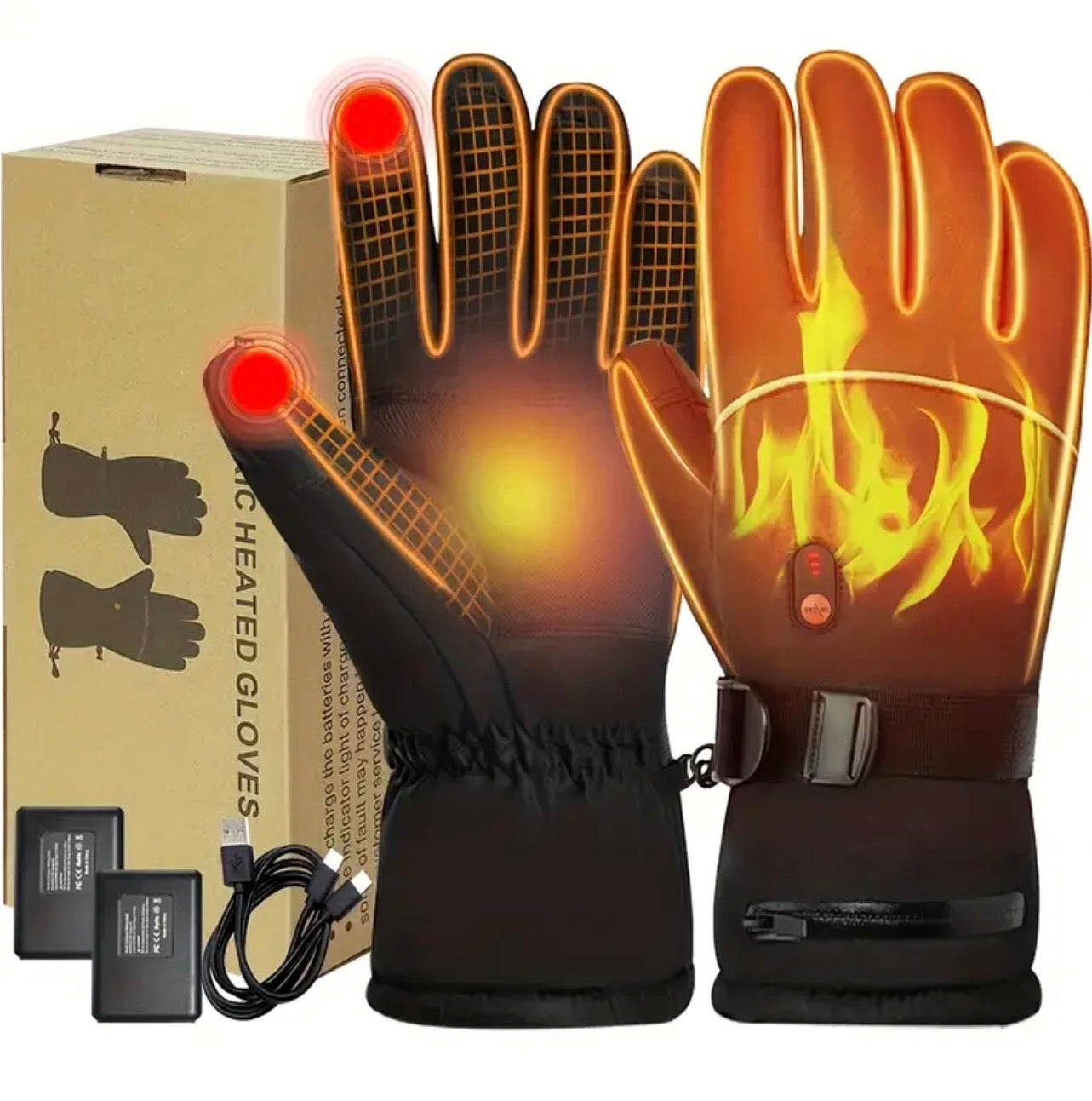 Heated Winter Gloves | USB Rechargeable 5000mAh | Touchscreen & Waterproof
